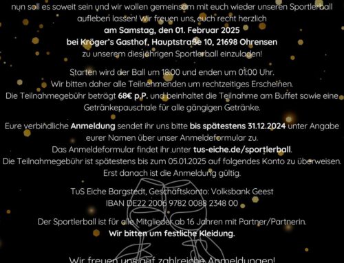 Anmeldung zum Sportlerball am 1.2.25